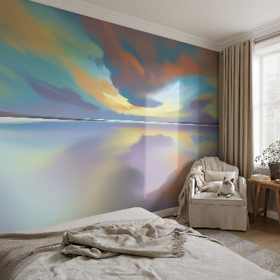 Hochwertige Bildtapete Regenbogen-Sonnenuntergang