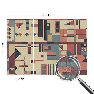 Selbstklebende Fototapete fürs Schlafzimmer mit abstrakter Komposition
