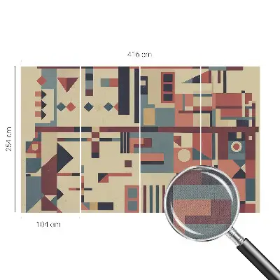 Selbstklebende Fototapete fürs Schlafzimmer mit abstrakter Komposition