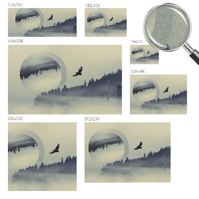 54D-Fototapete Waldlandschaft