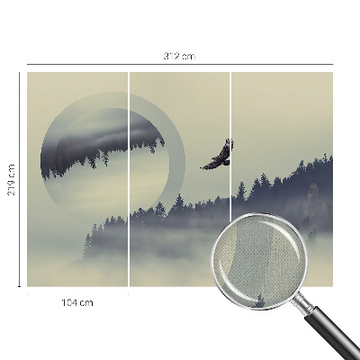 54D-Fototapete mit Waldlandschaft