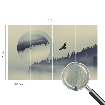 54D-Fototapete mit Waldlandschaft