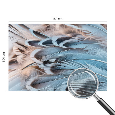 54D-Fototapete fürs Schlafzimmer Blaue Federn