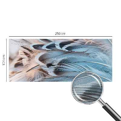 54D-Fototapete fürs Schlafzimmer Blaue Federn