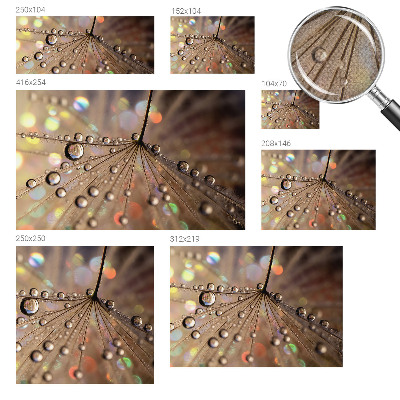 54D-Fototapete fürs Wohnzimmer Perlentropfen