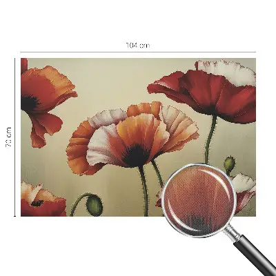 Moderne Fototapete nach Maß mit einem fröhlichen Mohnblumenmotiv