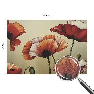 Moderne Fototapete nach Maß mit einem fröhlichen Mohnblumenmotiv