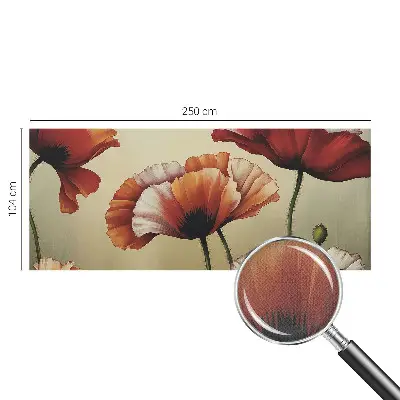 Moderne Fototapete nach Maß mit einem fröhlichen Mohnblumenmotiv