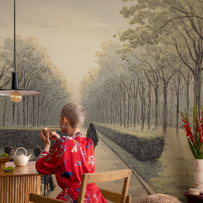 Vintage tapete Parkfrieden