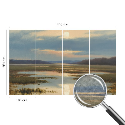 Selbstklebende Fototapete mit atmosphärischer Landschaftsabbildung