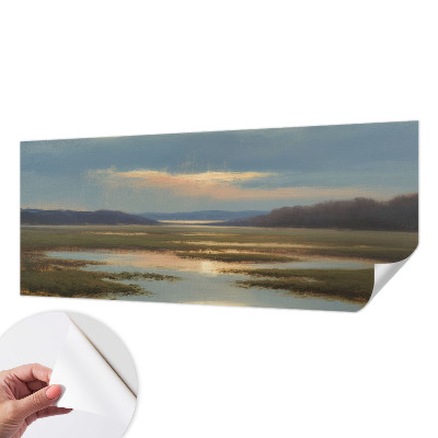 Selbstklebende Fototapete mit atmosphärischer Landschaftsabbildung