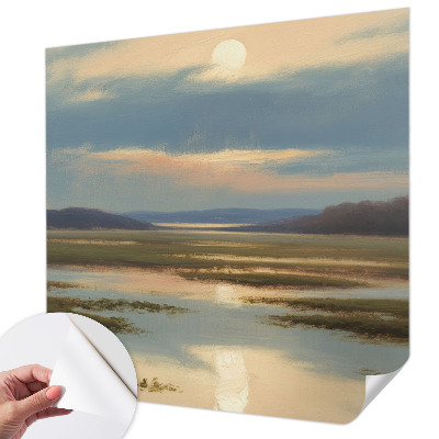 Selbstklebende Fototapete mit atmosphärischer Landschaftsabbildung