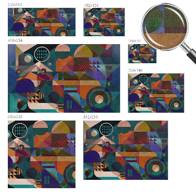 Selbstklebende Fototapete fürs Kinderzimmer mit geometrischem Kunstmotiv