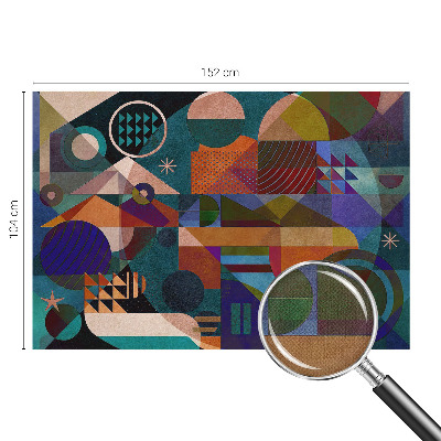 Selbstklebende Fototapete fürs Kinderzimmer mit geometrischem Kunstmotiv
