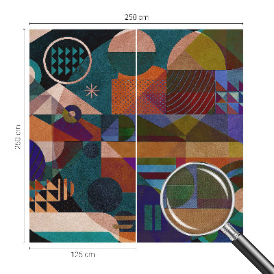 Selbstklebende Fototapete fürs Kinderzimmer mit geometrischem Kunstmotiv