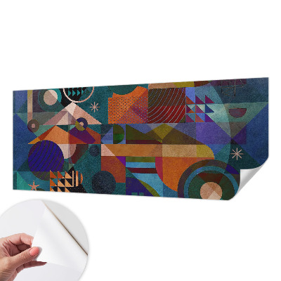 Selbstklebende Fototapete fürs Kinderzimmer mit geometrischem Kunstmotiv