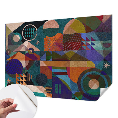 Selbstklebende Fototapete fürs Kinderzimmer mit geometrischem Kunstmotiv