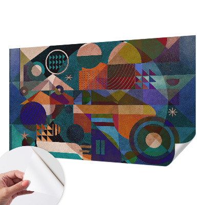 Selbstklebende Fototapete fürs Kinderzimmer mit geometrischem Kunstmotiv