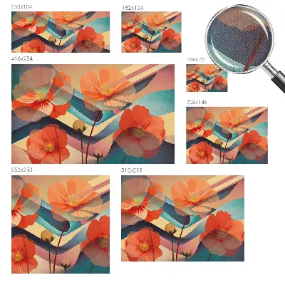 55D-Fototapete mit dem Motiv „Blumen der Sinne“