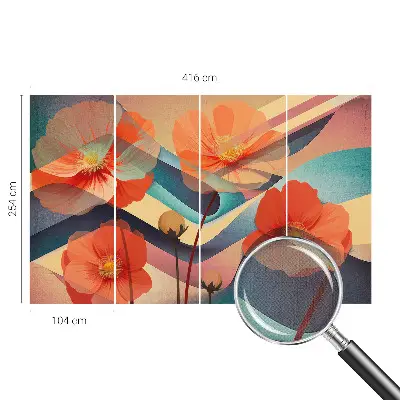 55D-Fototapete mit dem Motiv „Blumen der Sinne“