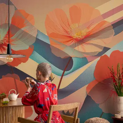 55D-Fototapete mit dem Motiv „Blumen der Sinne“