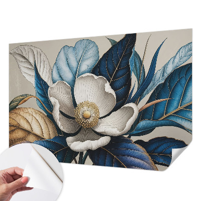55D-Fototapete fürs Wohnzimmer elegantes Blumenmuster
