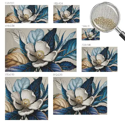55D-Fototapete fürs Wohnzimmer elegantes Blumenmuster