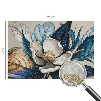 55D-Fototapete fürs Wohnzimmer elegantes Blumenmuster