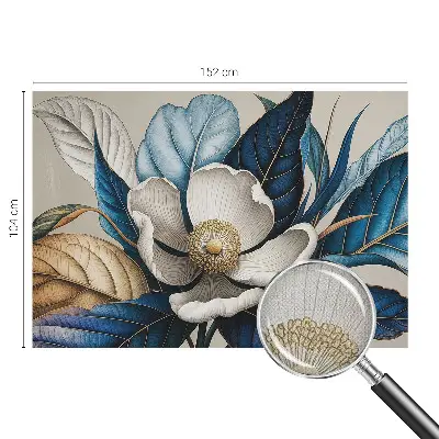 55D-Fototapete fürs Wohnzimmer elegantes Blumenmuster