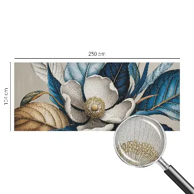 55D-Fototapete fürs Wohnzimmer elegantes Blumenmuster