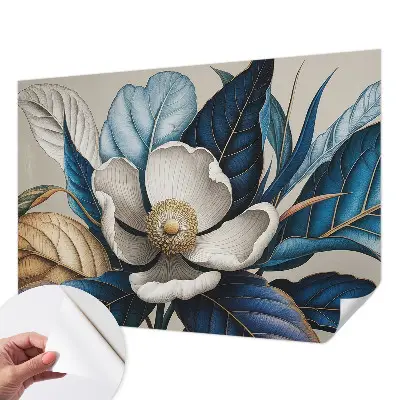 55D-Fototapete fürs Wohnzimmer elegantes Blumenmuster