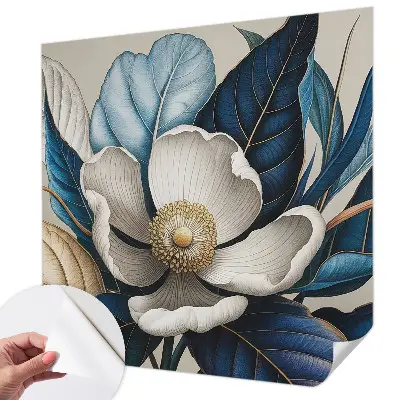 55D-Fototapete fürs Wohnzimmer elegantes Blumenmuster