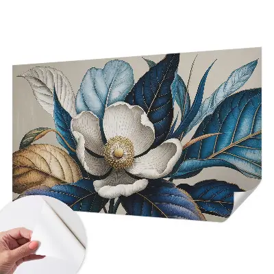 55D-Fototapete fürs Wohnzimmer elegantes Blumenmuster