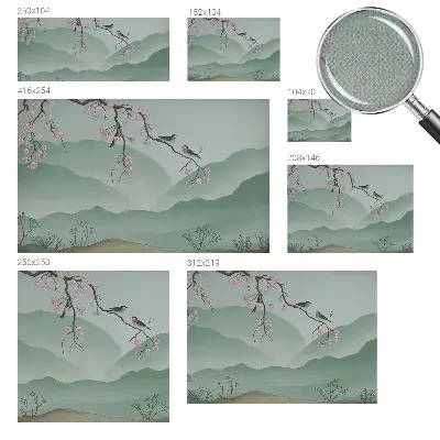 Fototapete in 3D-Optik mit dem Motiv „Japanische Serenade“