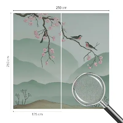 Fototapete in 3D-Optik mit dem Motiv „Japanische Serenade“