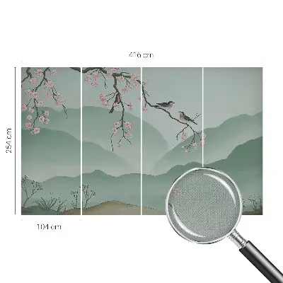 Fototapete in 3D-Optik mit dem Motiv „Japanische Serenade“