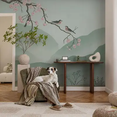 Fototapete in 3D-Optik mit dem Motiv „Japanische Serenade“