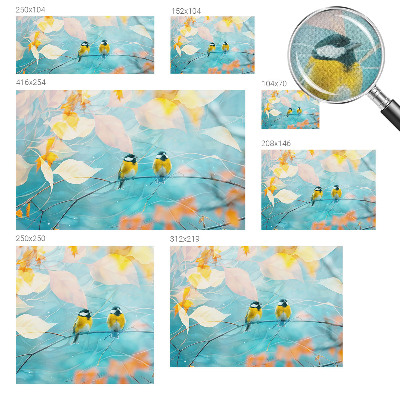 Selbstklebende Fototapete für die Wand Frühlingsvögel