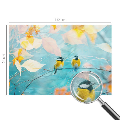 Selbstklebende Fototapete für die Wand Frühlingsvögel