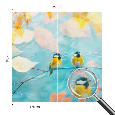 Selbstklebende Fototapete für die Wand mit Motiv „Frühlingsvögel“