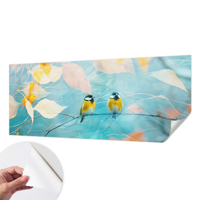 Selbstklebende Fototapete für die Wand mit Motiv „Frühlingsvögel“