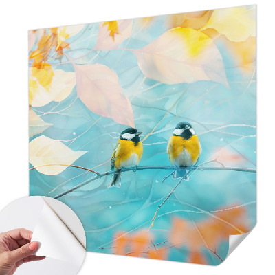 Selbstklebende Fototapete für die Wand mit Motiv „Frühlingsvögel“