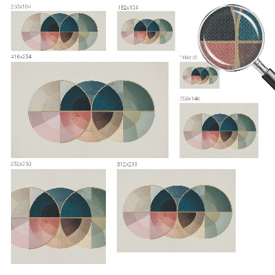 Selbstklebende Fototapete fürs Wohnzimmer mit geometrischem Design