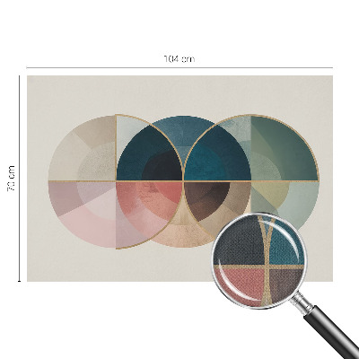 Selbstklebende Fototapete fürs Wohnzimmer mit geometrischem Design