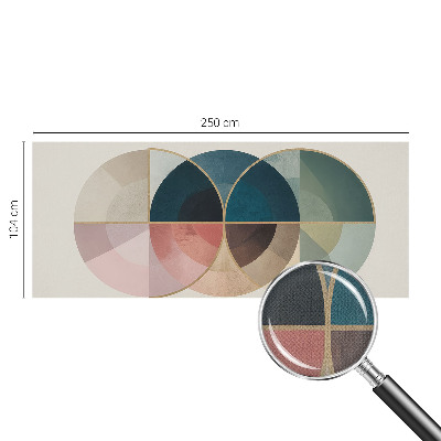 Selbstklebende Fototapete fürs Wohnzimmer mit geometrischem Design