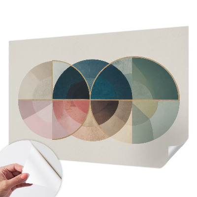 Selbstklebende Fototapete fürs Wohnzimmer mit geometrischem Design