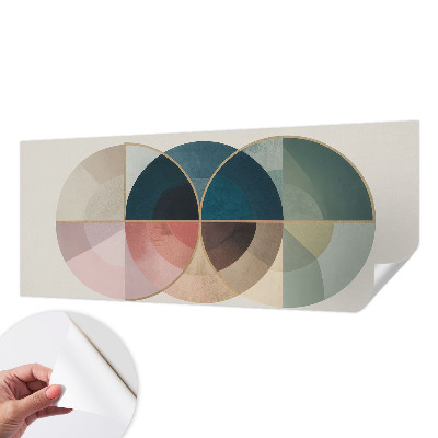 Selbstklebende Fototapete fürs Wohnzimmer mit geometrischem Design
