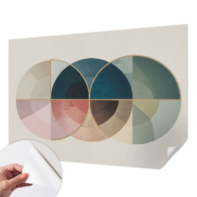 Selbstklebende Fototapete fürs Wohnzimmer mit geometrischem Design