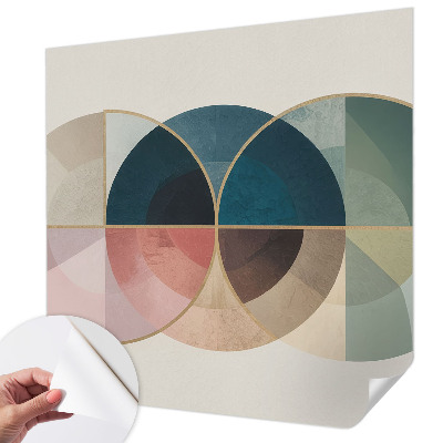 Selbstklebende Fototapete fürs Wohnzimmer mit geometrischem Design
