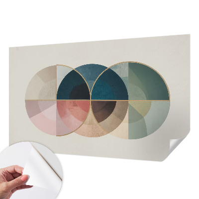 Selbstklebende Fototapete fürs Wohnzimmer mit geometrischem Design
